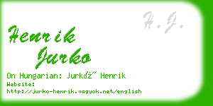 henrik jurko business card